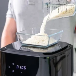 Pack Varmluftsfrituregryde med vægt og Sammenklappelig silikonekurv til Air Fryer InnovaGoods Best