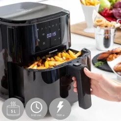Pack Varmluftsfrituregryde med vægt og Sammenklappelig silikonekurv til Air Fryer InnovaGoods Best