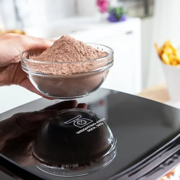 Pack Varmluftsfrituregryde med vægt og Sammenklappelig silikonekurv til Air Fryer InnovaGoods Best