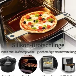 2-pak ekstra tykke ovnmåtter 0,7 mm med langt håndtag – holdbare bagemåtter til ovn, mikroovn, airfryer osv. Clearance