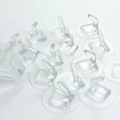 12-pak gennemsigtige selvklæbende kroge, stærke vægkroge Online