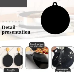 Fonduesæt>4-pak induktionskomfur beskyttelsesmåtte, skridsikker silikonemåtte