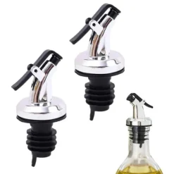 2-pak kork til olivenolie hældetud Drypkork med låg sølv Hot