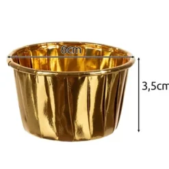 50-Pak Muffin Forme Bage Forme Guld New