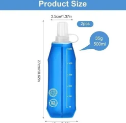 Beholdere Til Mad & Drikkevarer>2-Pak, OBOSOE SOFT FLASK 500 ML, blød vandflaske til hydreringsvest