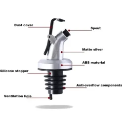 5-pak oliepiber, olivenolie- og eddikeflaskepropper, velegnede til salater, saucer, sojasauce osv. Hot