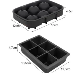 2-pak stabelbare silikoneforme til isterninger og isterninger XXL store isterninger Clearance