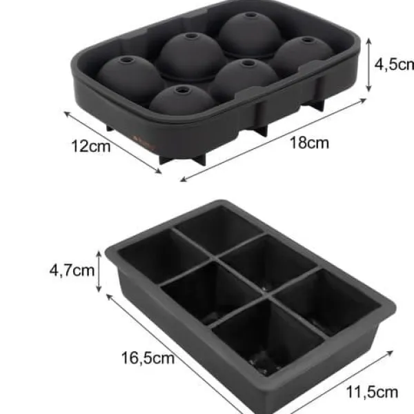 2-pak stabelbare silikoneforme til isterninger og isterninger XXL store isterninger Clearance