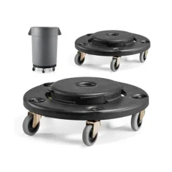 Tilbehør Til Affaldshåndtering>2-pakker Rund Skraldespands Dolly, Passer til 20, 32, 44, 55 Gal Affaldscontainerer