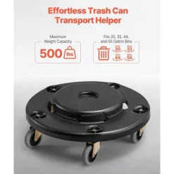 Tilbehør Til Affaldshåndtering>2-pakker Rund Skraldespands Dolly, Passer til 20, 32, 44, 55 Gal Affaldscontainerer