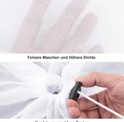 4-pakVasketøjsposer med finmasket net, Vasketøjspose med snoreprop, Hvid