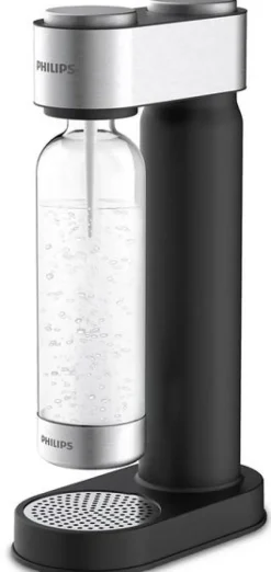 Philips Sodavandsmaskiner>GoZero ADD4902BK/10 Vandkarbonator Sort og Sølv