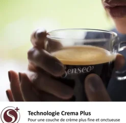 Philips HD6553/81 SENSEO ORIGINAL kaffemaskin för kapsel, Aroma Booster, Crema Pus, 1 eller 2 koppar, Röd Hot