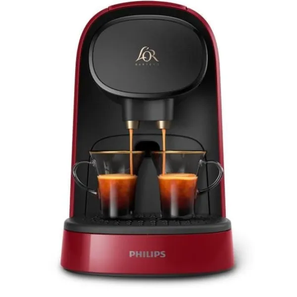 Philips L'Or Barista LM8012 / 51 dubbel espressokapsel kaffemaskin - röd + 9 kapslar Discount