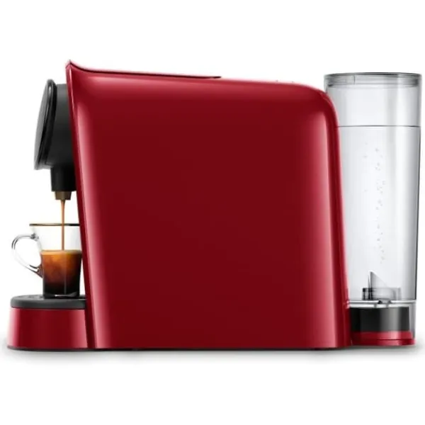 Philips L'Or Barista LM8012 / 51 dubbel espressokapsel kaffemaskin - röd + 9 kapslar Discount
