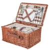 Viking Choice Picnickurv - 4 personer - 29 stykker - flettet kurv - 42x28x20cm Discount