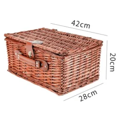 Viking Choice Picnickurv - 4 personer - 29 stykker - flettet kurv - 42x28x20cm Discount