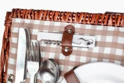 Viking Choice Picnickurv - 4 personer - 29 stykker - flettet kurv - 42x28x20cm Discount