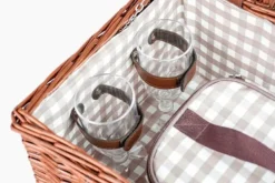 Viking Choice Picnickurv - 4 personer - 29 stykker - flettet kurv - 42x28x20cm Discount