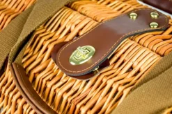 Viking Choice Picnickurv rund med 2-personers service + tæppe – Håndlavet