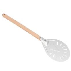 Pizzabageværktøjssæt - Rund pizzaspatel med aftageligt træhåndtag (23 cm) Best