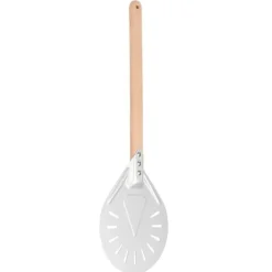 Pizzabageværktøjssæt - Rund pizzaspatel med aftageligt træhåndtag (23 cm) Best