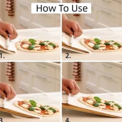 Pizzaskovl med non-stick pizza transfer 53x30cm