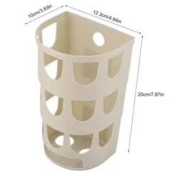 Plastik Vægmonteret Affaldspose Affaldsposer Opbevaringsboks Køkken Soveværelse Badeværelse (Khaki) New