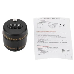 Flaskepropper>plastikflaske adgangskodelås kombinationsforsegling lås vinprop vakuumprop