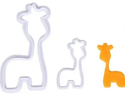 Plastikudstikkere til sukkerpasta Giraf 2 stk. forme udstikker Clearance