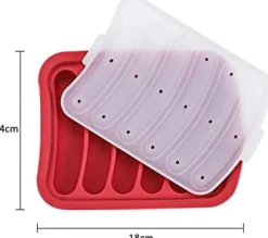 Køkkenforme>Pølse silikoneform DIY hotdog håndlavet skinkepølse til at lave børnemad eller kølede hotdogs