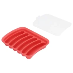 Køkkenforme>Pølseform i fødevarekvalitet Silikone Nonstick-pølseforme Hjemmelavede pølseforme DIY-bageværktøj til hjemmekøkken Restaurant HotelRed