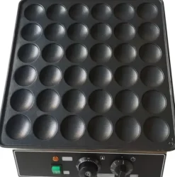 Poffertjes-/Minipandekagejern - Elektrisk Bordmodel - 36 Huller - Støbejern Med Non-stick Belægning - 1 kW - Termostat 50–300 °C - Til Hjem & Café Clearance