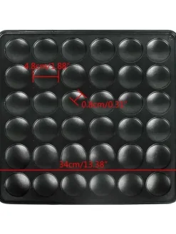 Poffertjes-/Minipandekagejern - Elektrisk Bordmodel - 36 Huller - Støbejern Med Non-stick Belægning - 1 kW - Termostat 50–300 °C - Til Hjem & Café Clearance