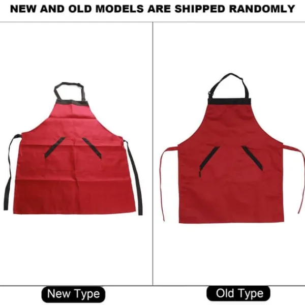 Forklæder>Praktisk Dame Herre Forklæde Kjole Til Hjemmekøkken Restaurant Madlavning Kok Rød