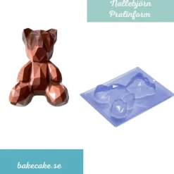 Gelatineforme>Pralinform Nallebjörn Chokladform - Porto Formas 1202 - Special 3 Part Mold
