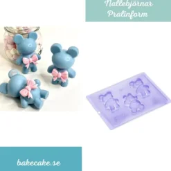 Pralinform Nallebjörn Chokladform - Porto Formas 63 - Special 3 Part Mold New