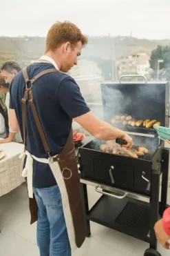 PREMIUM LÆDER FORKLÆDE GRILL / GRILL / BARISTA / KOK / FRISØR FORKLÆDE BRUN VINTAGE Clearance