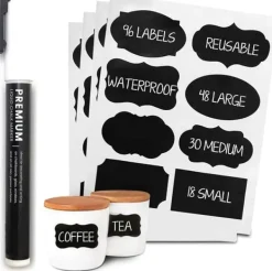 Premium tavlefolie etiketter 48 stk Hot