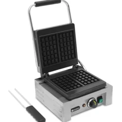 Vaffeljern>Professionel vaffelmaskine til 2 rektangulære vafler 1,5kW - Hendi 212103