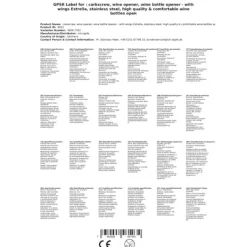 Proptrækker med Estrella vinger, rustfrit stål Sale