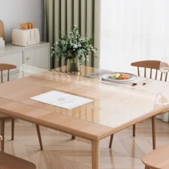 PVC bordbeskytter 54x54 tommer klar plastic, 1,5 mm tyk, holdbar beskyttelse til dit bord Discount