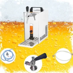 PYGMY 20 / K, ølkølere, ølautomater øl med membranpumpe 1 linje tør køling anordning fremstillet af rustfrit stål, 25 l/h kraftværk, KEG:5 liters adap | CDON Hot