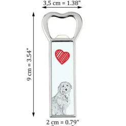 Pyrenean Sheepdog I - flaskeåbner med en hund, personlig køleskabsåbner, unik gave til en mand fra Art-Dog Sale