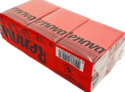 Papirlommetørklæder>Røde premium hygiejneservietter i Renova-pakker 4-lags 6x10 stk