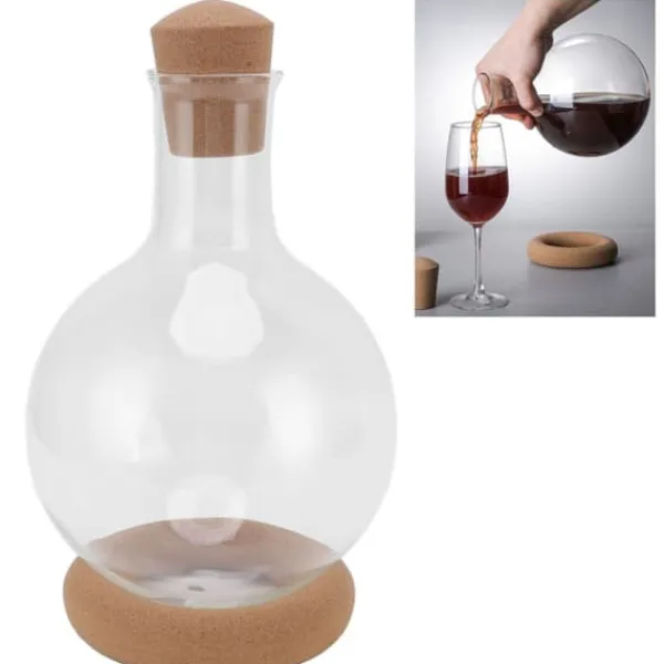 Rödvinskaraffel Quick Sober Hög Borosilikatglas Transparent glasvindispenser med bas för bar Hushållspresenter 1000ml New