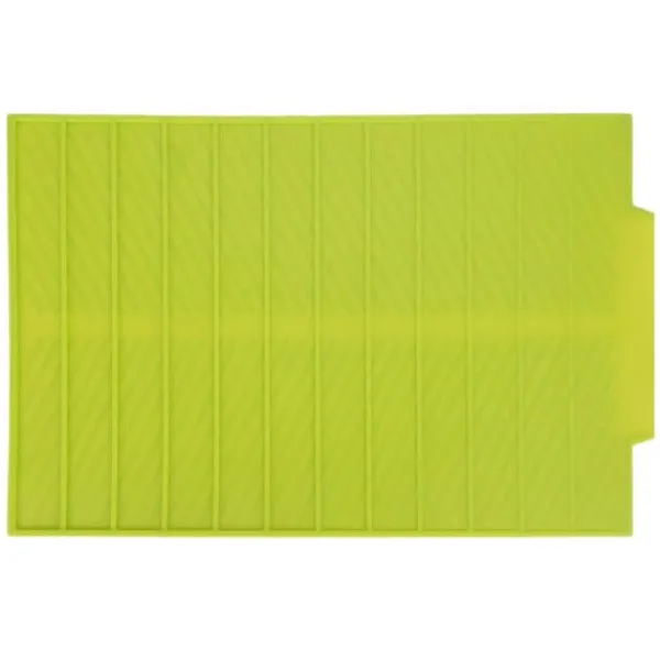 Måtter & Gitter Til Køkkenvaske>Rektangulær Silikone Afløbsmåtte Tørremåtte Varmebestandig Skridsikker Bakke (Grøn)