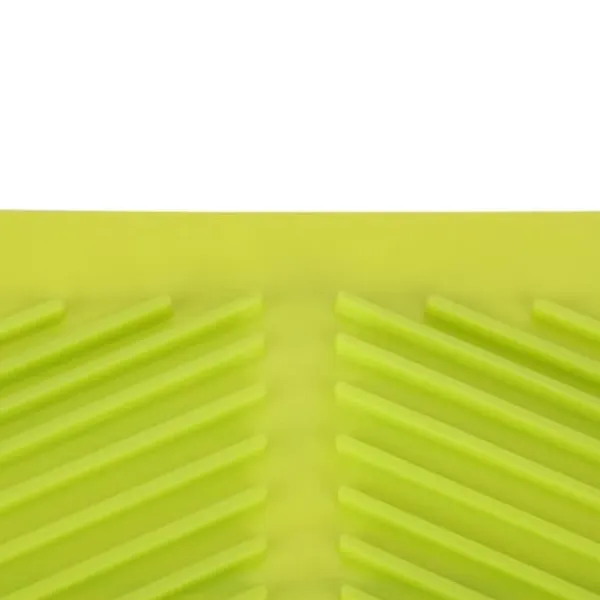 Måtter & Gitter Til Køkkenvaske>Rektangulær Silikone Afløbsmåtte Tørremåtte Varmebestandig Skridsikker Bakke (Grøn)