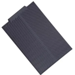 Måtter & Gitter Til Køkkenvaske>Rektangulær Silikone Afløbsmåtte Tørremåtte Varmebestandig Skridsikker Bakke (Grå)