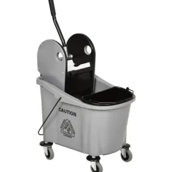 Rengøringsvogn 36 L med vrider, grå, 54×41×91,5 cm New